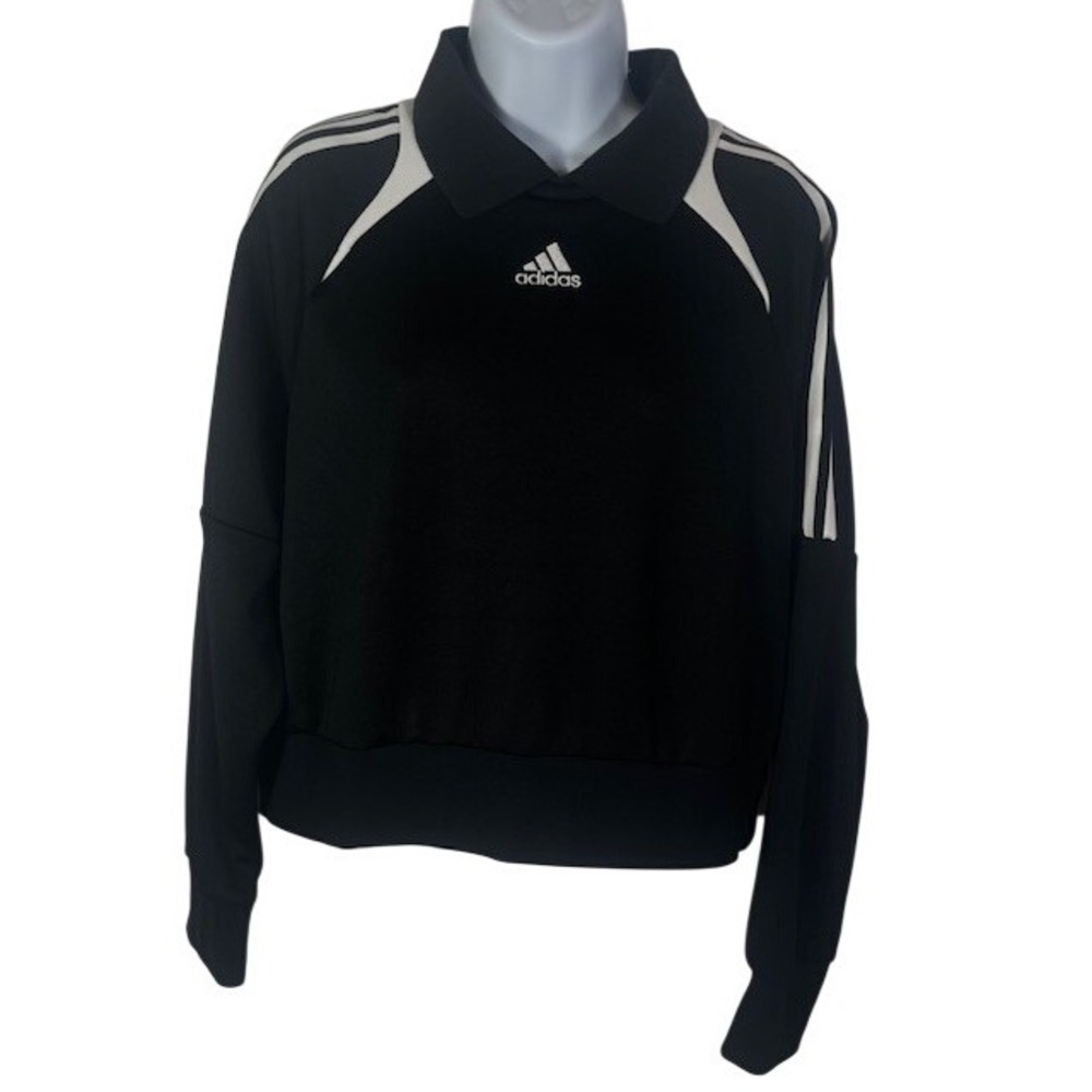 Adidas‎ Womens Sz M Express Athletic Top Black/White-1013